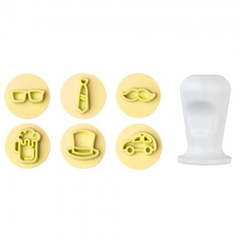 Kit Carimbos Masculinos Para Docinhos Amarelo (2cm)