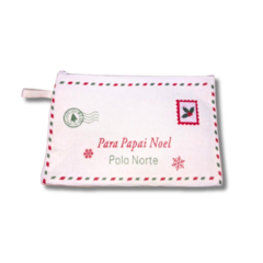 Bolsa Decorativa "Para Papai Noel" Zíper 25,5 cm - Cromus