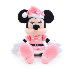 Pelúcia decorativo, Minnie Natal (Rosa) 30cm - Cromus