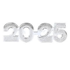 Óculos "2025" Ano Novo Glitter (Prata e Dourado), c/1 unidade - Cromus