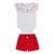 CONJUNTO BEBÊ MENINA BODY E SHORT BORDADO - ACONCHEGO DO BEBÊ