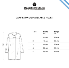 Camperon de Matelasse con capucha Manos Argentinas en internet