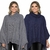 Kit 2 Ponchos Feminino Tricô Liso Gola Alta Elegante Inverno - GIP.E-COMMERCE