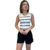 Cropped Regata Feminino Listrado Ribana Canelado Moda Verão na internet