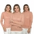 Imagem do Kit 3 Blusas Feminina Tricot Suéter Manga Longa Casual inverno