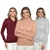 Kit 3 Blusas Feminina Tricot Suéter Manga Longa Casual inverno - comprar online