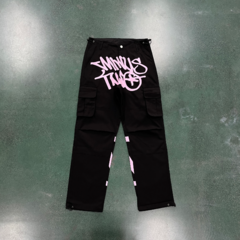 Calça Cargo Minus Two "Black Pink''