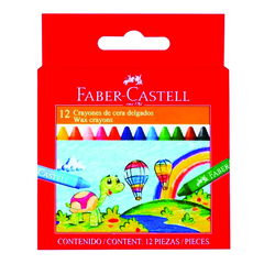 Crayones de Cera delgados x 12 Faber Castell
