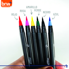 Marcador Evoke Brush Pen 6 Colores - comprar online