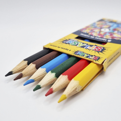 Lapices de colores cortos x 6 SPLASH - comprar online