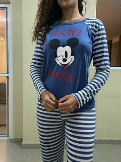 Pijama manga longa Mickey feminino adulto - comprar online