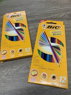 Lápis de cor 2 em 1, 24 cores BIC