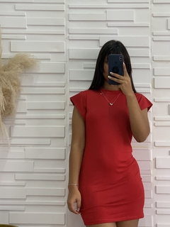 Vestido suede curto manguinha - loja online
