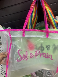 Bolsa de praia frases neon - comprar online