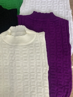 Regata em trico modal quadrados - comprar online