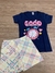 Conjunto infantil T-shirt e short feminino