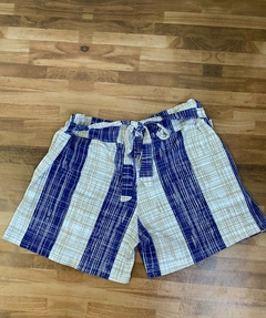 Shorts Plus Size Canelado com amarração frontal (Ref:409) - loja online