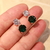 Brinco cristal verde esmeralda pedras prata 925. - comprar online