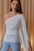 BLUSA UM OMBRO SO TRANSPARENCIA - OFF WHITE