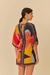 Vestido curto lenço costela de cor - comprar online
