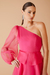 Vestido Longo Um Ombro Só - Rosa Pink - comprar online