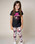 Conjunto Infantil Camiseta + Legging Suplex Estampada Em Ti Me Alegro