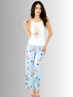 Imagen de Pijama De 3 Piezas Mujer Pantalon Short Y Blusa A Juego