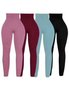 Imagen de Set 4 Mallones Mujer Térmico Stretch Leggins Mayon Mallas