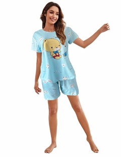 Pijama De Short Y Playera Mujer Ropa De Dormir Aesthetic en internet