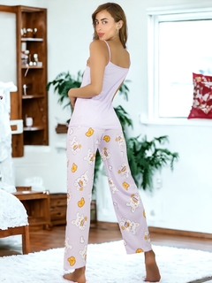 SET PIJAMA DE MUJER DE PANTALON Y BLUSA ESTAMPADO - tienda en línea