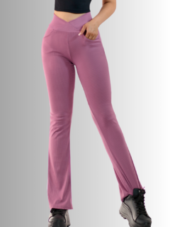 Legging de Mujer Casual o Deportivo Corte Acampanado con Bolsillos