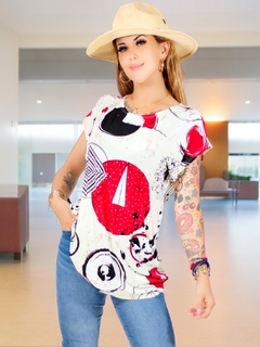 Blusa de Mujer manga corta estampada - comprar en línea