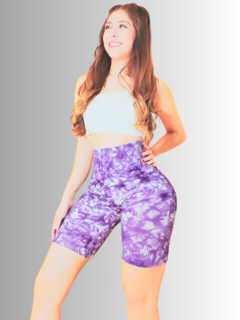 SET DE 2 SHORTS DE DAMA TIEDYE TEXTURIZADO CON CORTE TRASERO LEVANTA GLUTEOS en internet