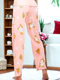 SET PIJAMA DE MUJER DE PANTALON Y BLUSA ESTAMPADO - comprar en línea