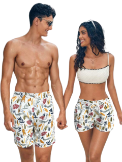 Set Shorts En Pareja De Trajes De Baño Hombre y Mujer 2 piezas