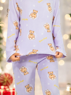 Pijama de Peluche para Mujer Polar FLeece Pantalón y Sudadera Afelpada Calientita en internet