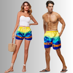 Set De 2 Shorts De Trajes De Baño De Hombre Mujer En Pareja