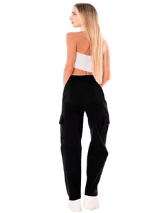 Pantalón Cargo Mujer Wide Legs Pantalones Anchos Mom Jeans - MALABIS