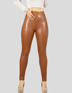 Imagen de Leggins Moda Elegante Casual Mujer Mallones Cuero Vinipiel