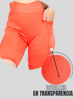 SHORT DEPORTIVO DE MUJER STRETCH CON BOLSAS LATERALES - tienda en línea