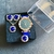 Relógios de Pulso Feminino -Azul- 4 Pçs - c/ Caixa