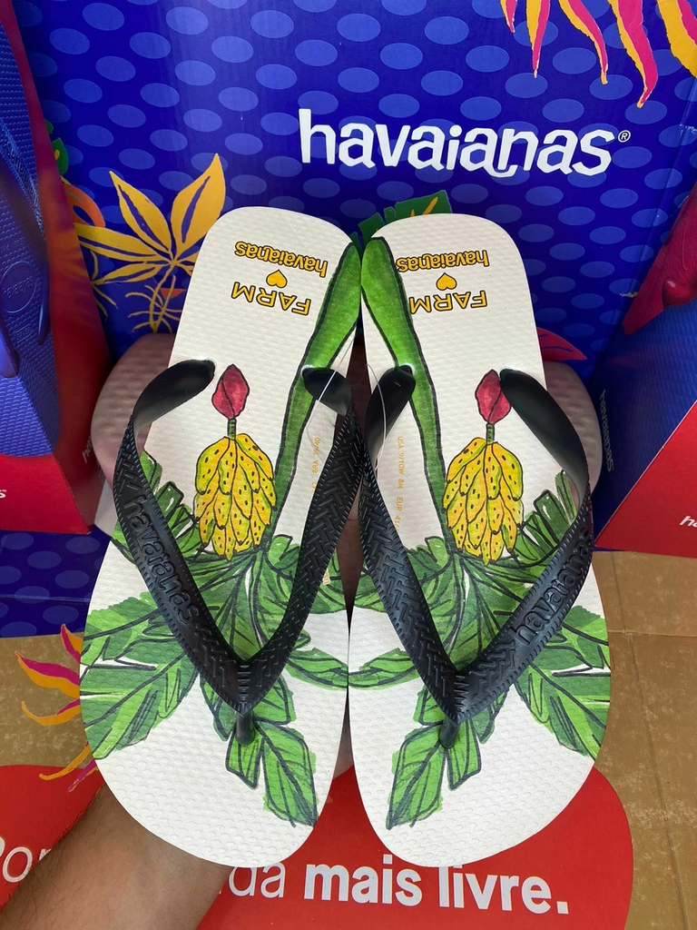 Havaianas farm preta bananeira lançamento