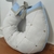 Almofada Amamentação Para Meninos Azul Bebê com Caqui Claro Luxo Nervuras Poa na internet