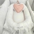 Ninho Redutor Moisés para Bebê Menina Luxo Branco e Rose com Lese Coração - Bebê Enxovais