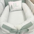 Ninho Redutor Moisés para Bebê Menino Personalizado Branco com Verde João Lucas - Bebê Enxovais