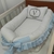 Ninho Redutor Moisés para Bebê Menino Branco com Azul Claro Personalizado Brasão na internet