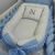 Ninho Redutor Moisés para Bebê Menino Personalizado Classic Azul Claro com Branco