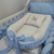 Ninho Redutor Moisés para Bebê Menino Personalizado Classic Azul Claro com Branco na internet