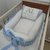 Ninho Redutor Moisés para Bebê Menino Luxo Personalizado Nervuras Azul Bebê com Caqui Claro - comprar online