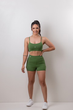 CONJUNTO TOP E SHORT VERDE MUSGO ( DUPLO ) - comprar online